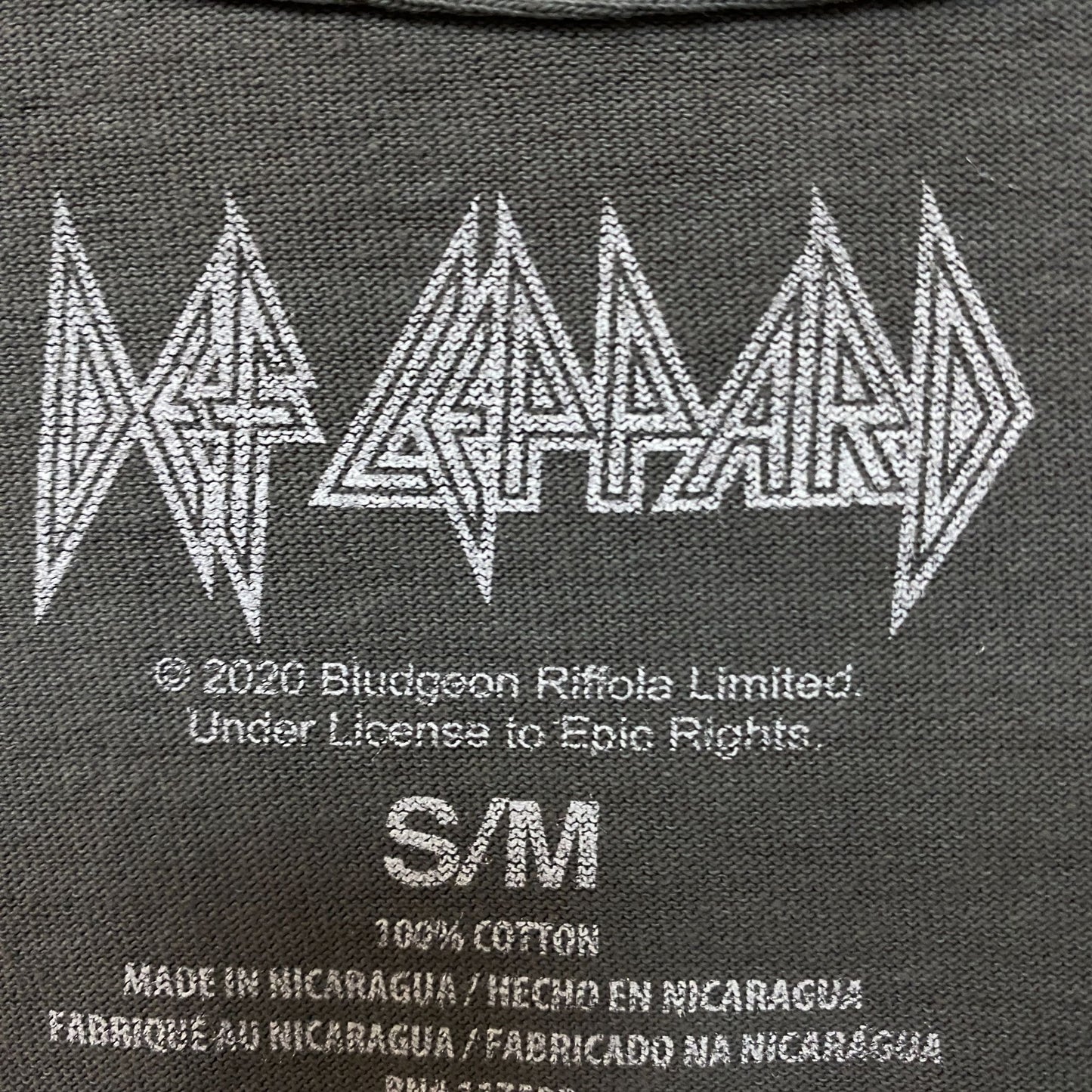 Def Leppard Through The Night Rock Tshirt size S/M