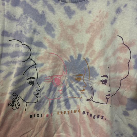 Barbie Rise By Lifting Each Other Crop Top tie dye Tshirt size XL