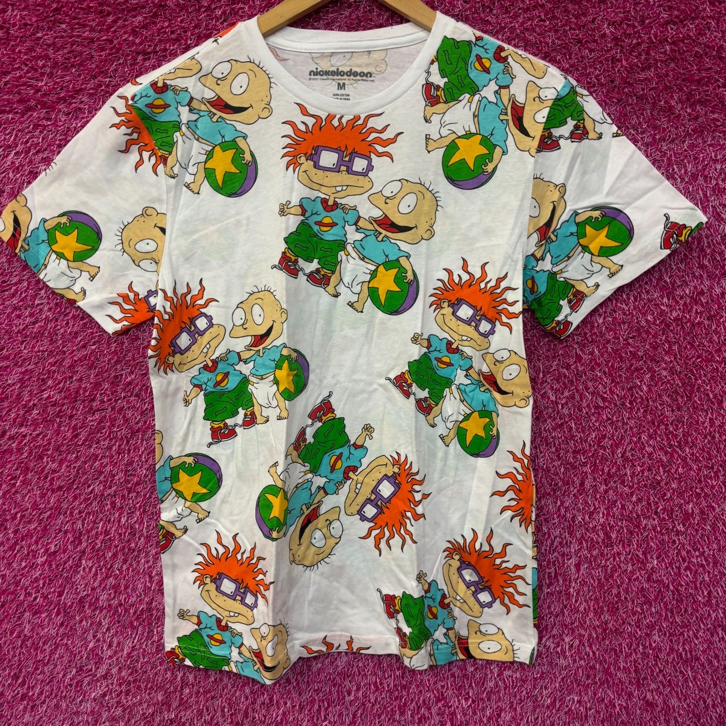 Rugrats Tommy and Chucky all over print Tshirts size medium