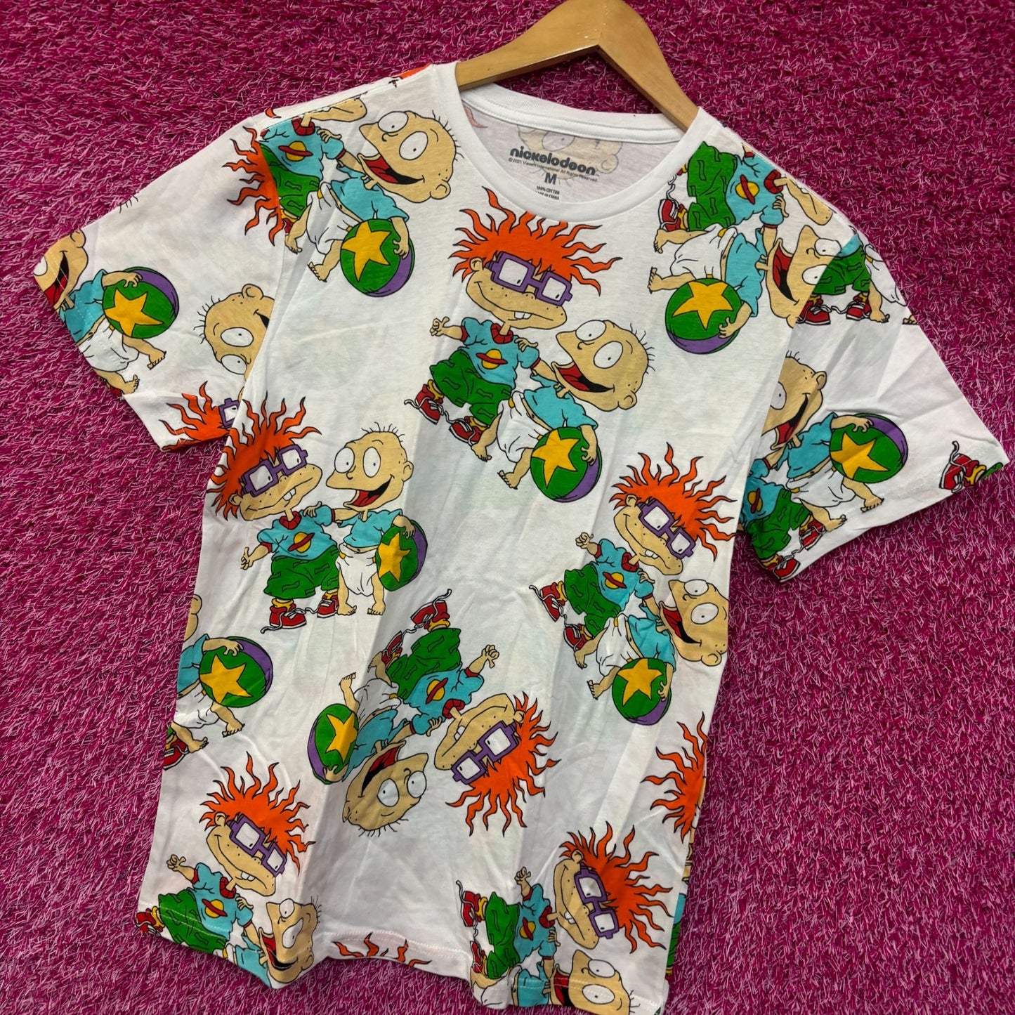 Rugrats Tommy and Chucky all over print Tshirts size medium