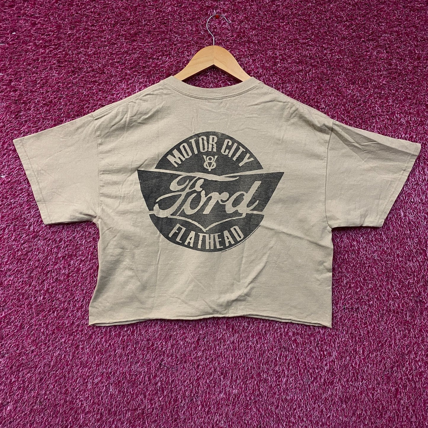 Junk Food Ford Motor City Flathead Women's Crop T-Shirt Medium