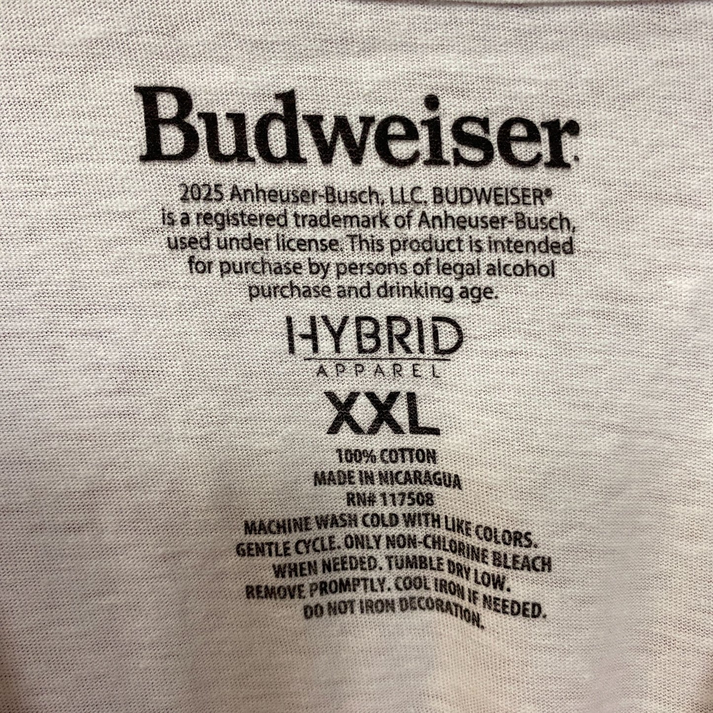 World Renowned Budweiser King Of Beers T-Shirt XXL