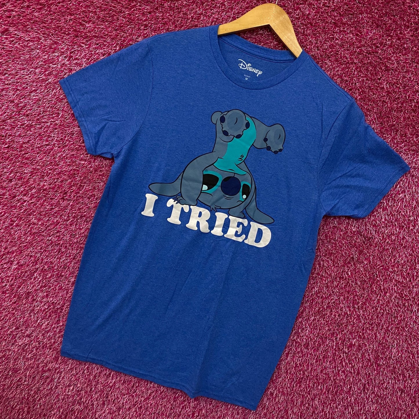 Stitch I Tried Lilo & Stitch Movie Disney Tshirt size medium