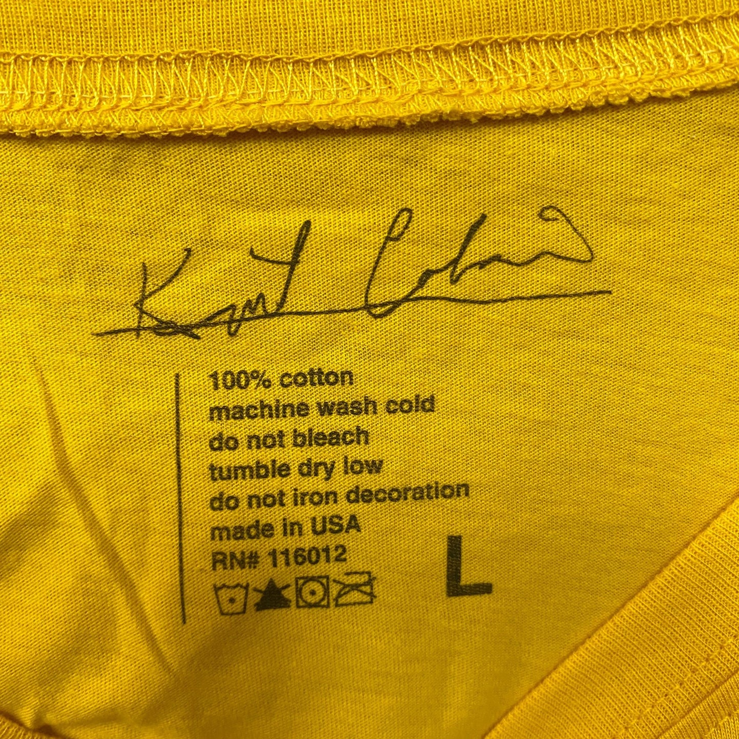 Nirvana Listen To Kurt Cobain Yellow Croptop Large