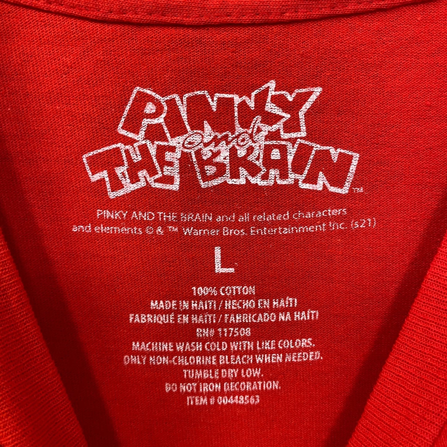 Pinky and The Brain Cartoon Retro Graphic DesignT-Shirt Large