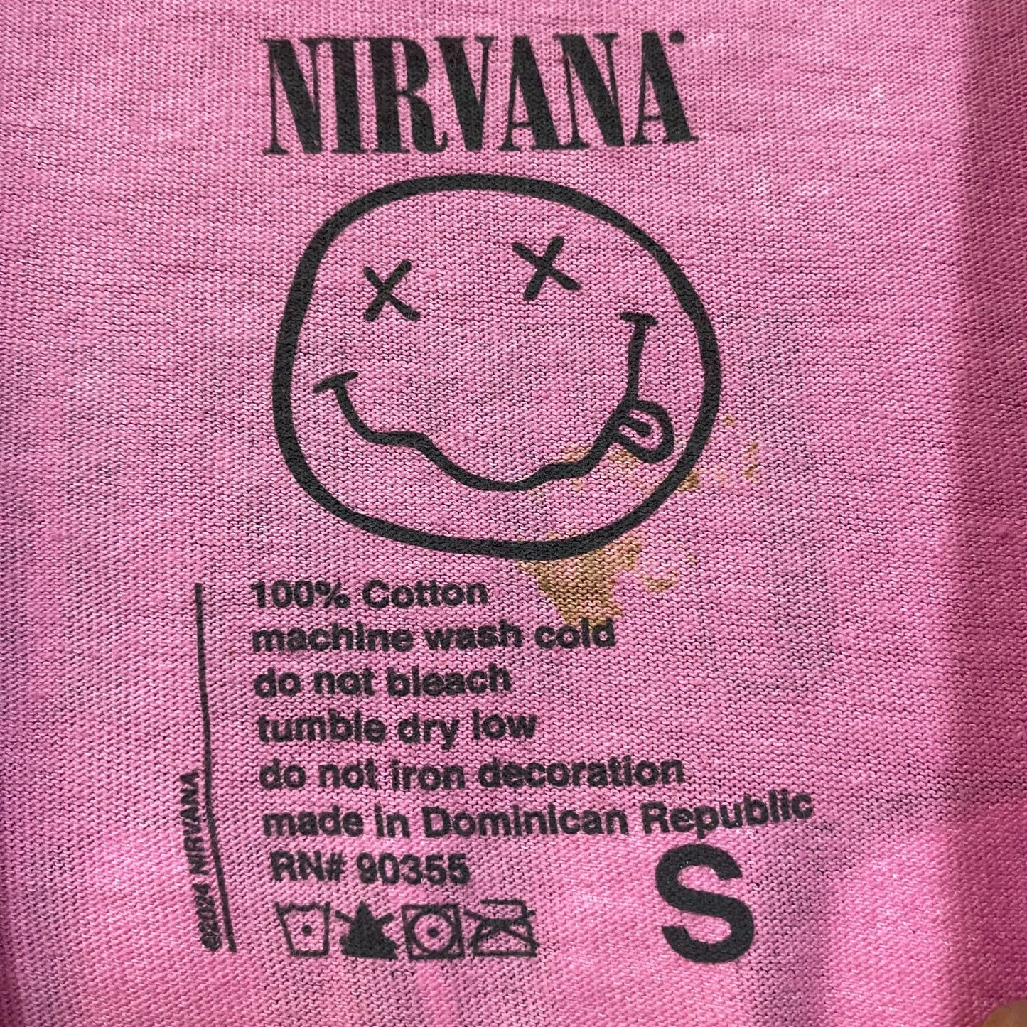 Nirvana In Utero Live 93 Rock Tour Dates Grunge Band Tee S