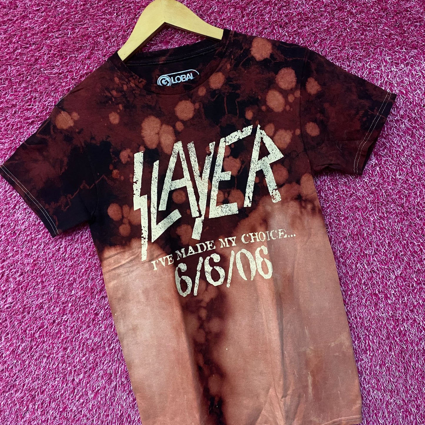 Slayer I’ve Made my Choice 666 Tie Dye Rock Tshirt size Small