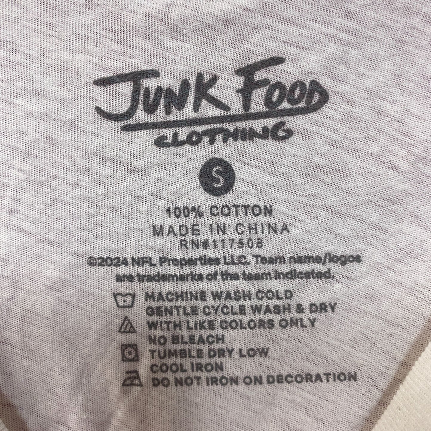 Junk Food Clothing New York Jets Long Sleeve Crop Tee Small
