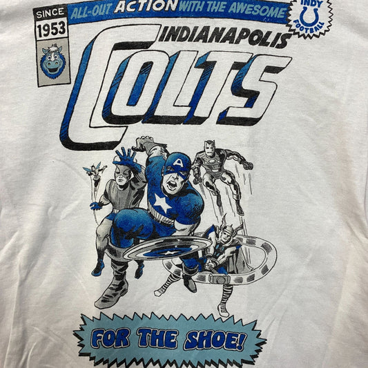 Junk Food X Marvel The Avengers Indianapolis Colts For the Shoe T-Shirt Small