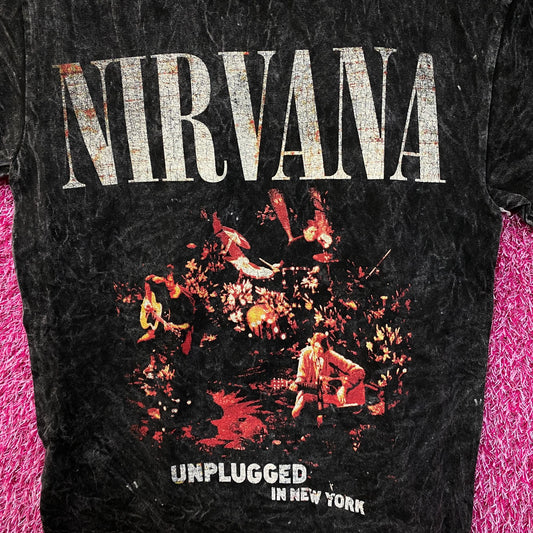 Nirvana Unplugged in New York Recording Grunge Band Tee S