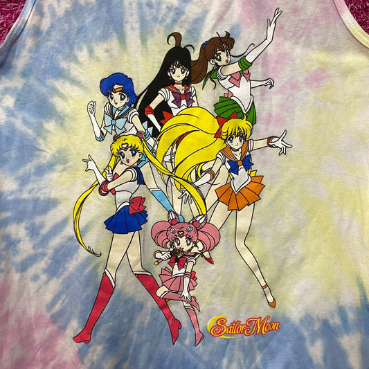Sailor Moon Sailor Scouts Women's Anime Tie Dye Tank Top L