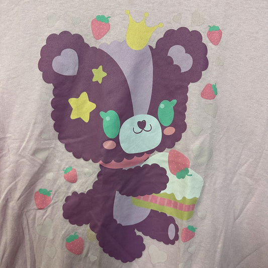 Kawaii Queen Teddy Strawberry Shortcake Black Matter Tee L