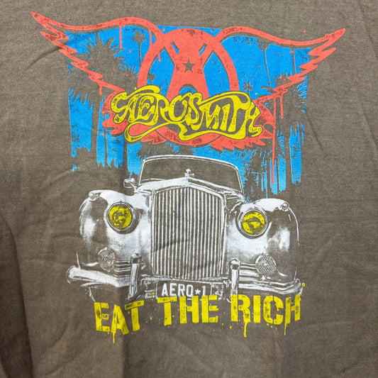Aerosmith Eat The Rich Album Cover Art Arena Rock Band Tee M