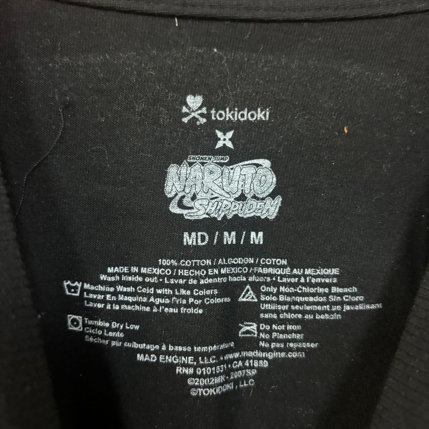 Naruto Uzumaki X Tokidoki long sleeve anime t-shirt size medium