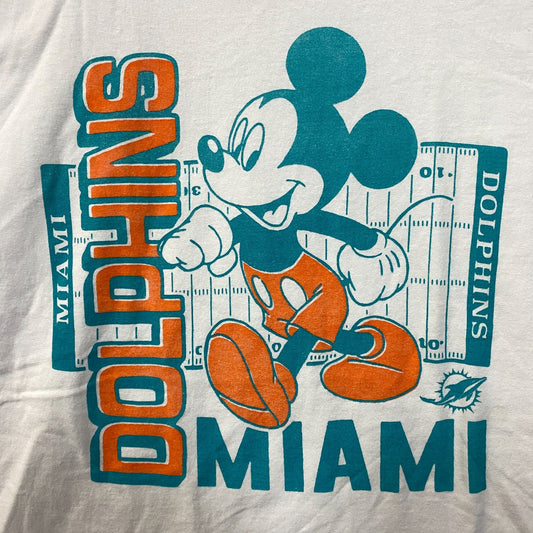 Disney x Junk Food NFL Miami Dolphins Mickey Mouse Field T-Shirt Small