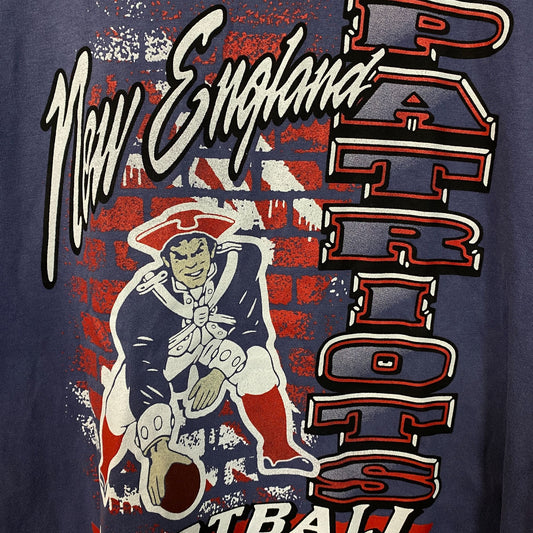 Junk Food Clothing New England Patriots Brick Vintage Style Women's Tee Large