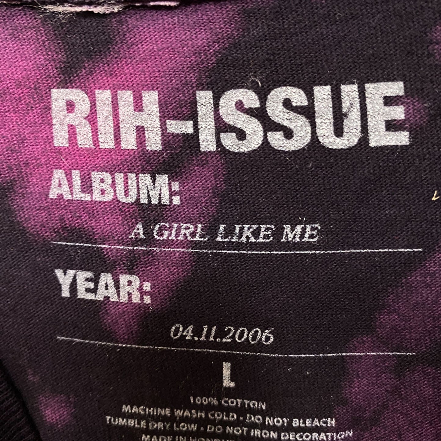 Rihanna A Girl Like Me Album Tie Dye Tshirt size Large