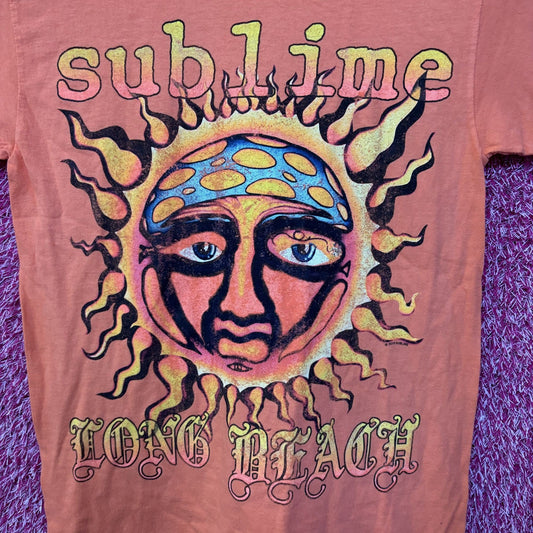 Sublime Monochrome Orange Logo Rock Tee size XS