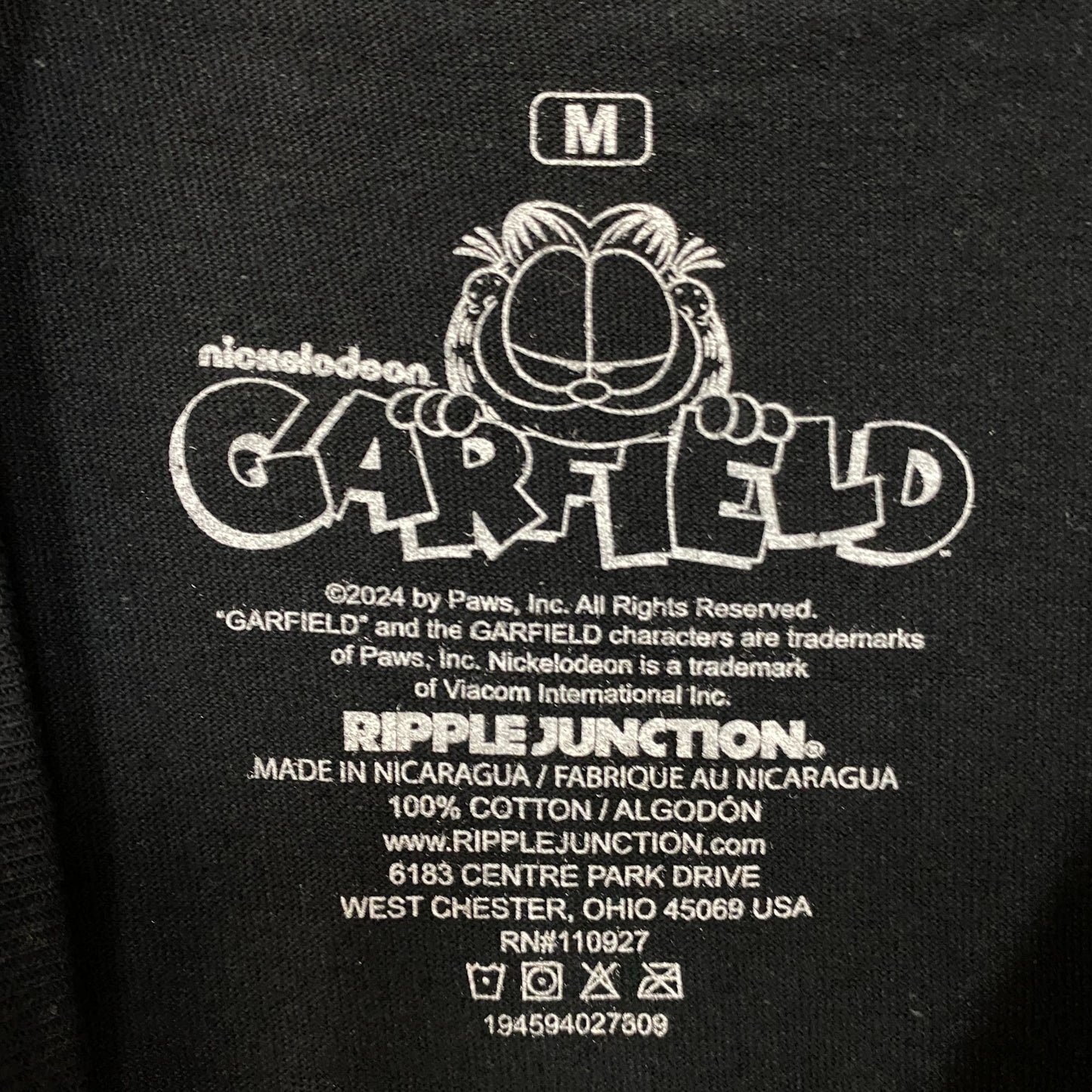 Garfield I'm Busy Doing Nothing Graphic Design T-Shirt Medium