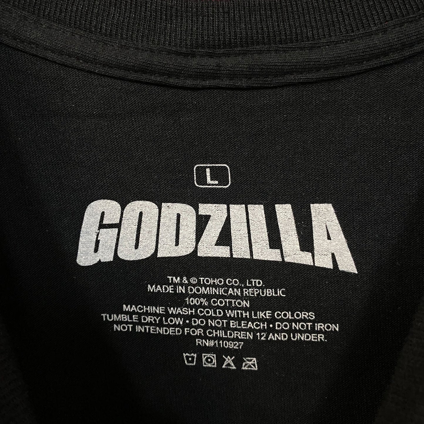 Godzilla World Devastation Tour Double Sided Tshirt size Large