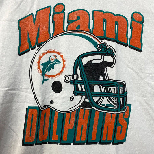 Junk Food NFL Miami Dolphins Throwback Helmet Logo T- Shirt XL
