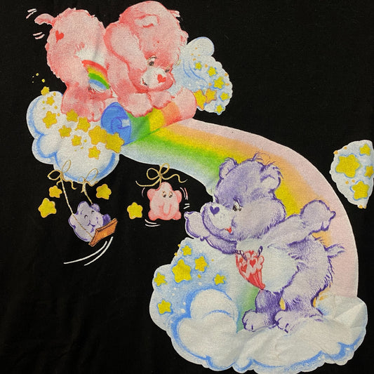 Care Bears Cheer Bear & Share Bear Rainbow & Stars T-Shirt Small