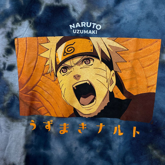 Naruto Uzumaki Nine Tails Jinchuriki Anime Tie Dye Tee M