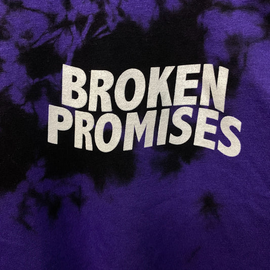 Broken Promises Checkered Pattern Tie Dye Long Sleeve L