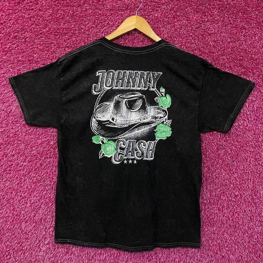 Johnny Cash Hat Mineral wash Tshirt size large
