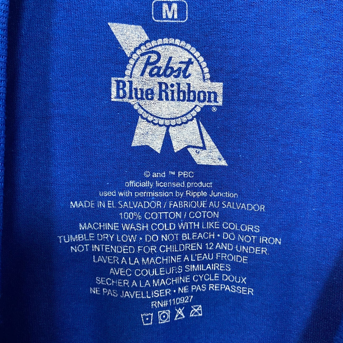 Pabst Blue Ribbon Racing 1844 Promo T-Shirt Medium