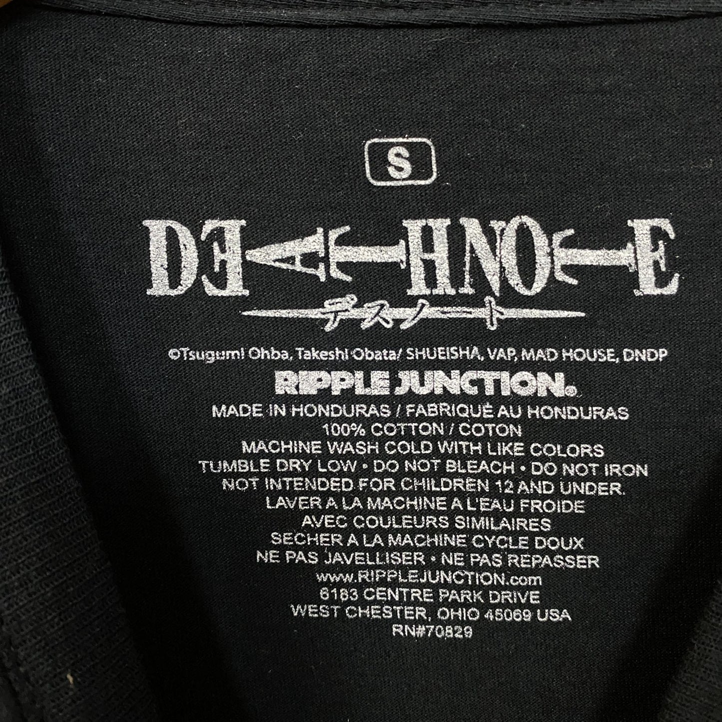 Death Note L, Light and Misa Anime T-Shirt Small