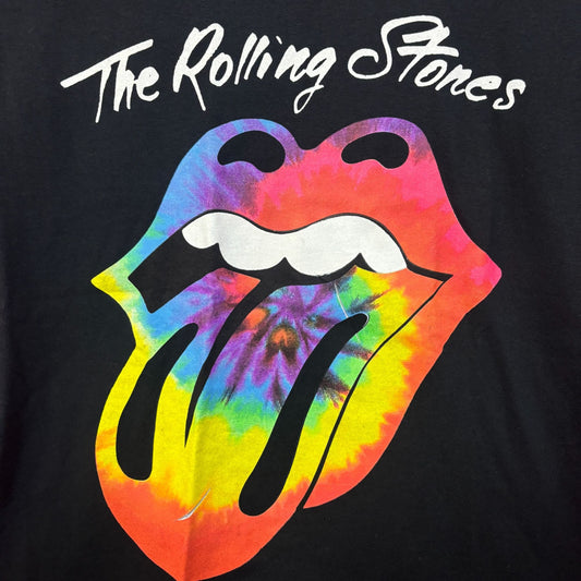 Rolling Stones tiedye Hot Lips logo Rock Tshirt Med
