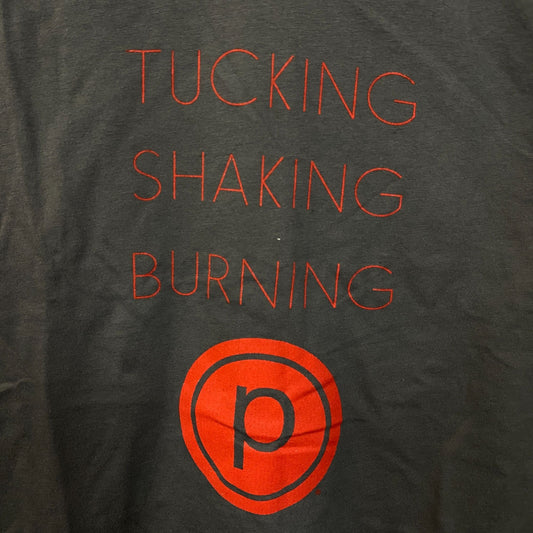Pure Barre "Tucking, Shaking, Burning" V-Neck Workout Tank Medium