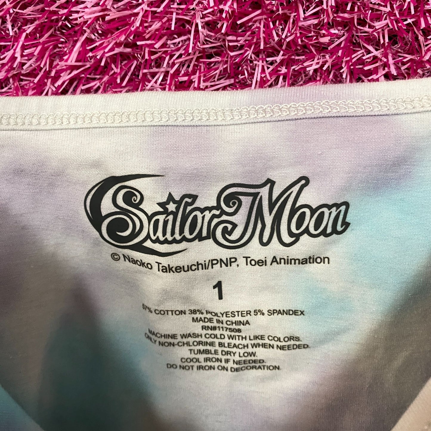 Sailor Moon Luna and Artemis Tiedye Croptop tank XL