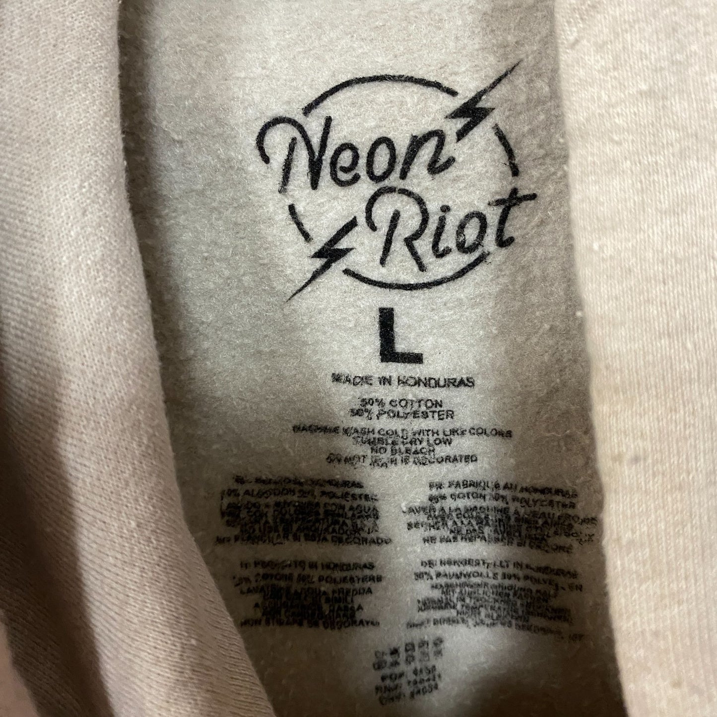 Neon Riot Constantly Evolving Everythin Changes Hoodie Large
