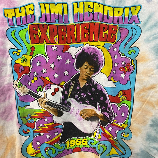 Jimi Hendrix Experience 1966 Graphic Tie-Dye T-Shirt Large
