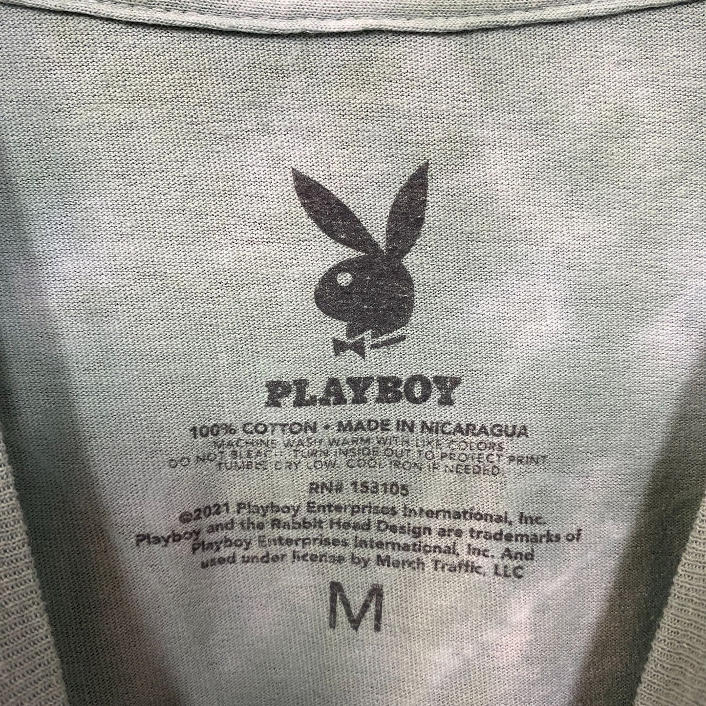 PlayBoy Vintage-Style Tie Dye T-Shirt Medium