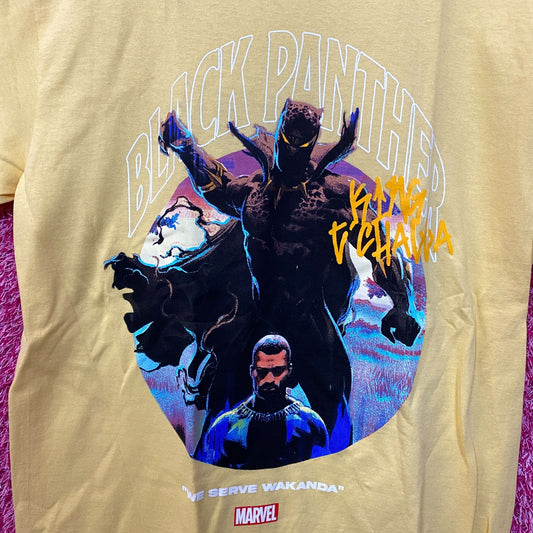 Black Panther x CVLA King T'Challa We Serve Wakanda Tshirt size medium