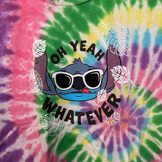 Stitch Oh Yeah Whatever Lilo & Stitch Disney Movie Tie Dye L