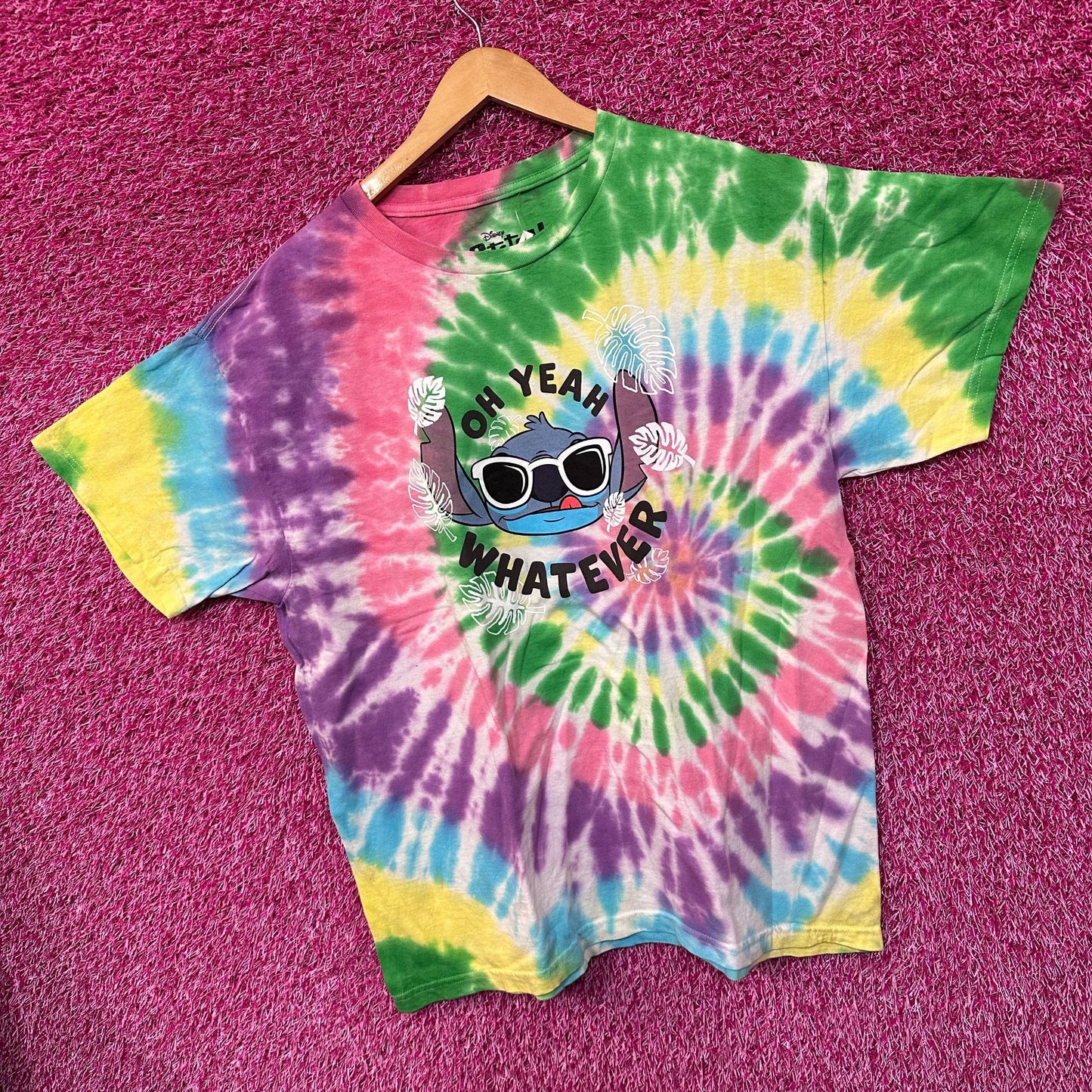 Stitch Oh Yeah Whatever Lilo & Stitch Disney Movie Tie Dye L