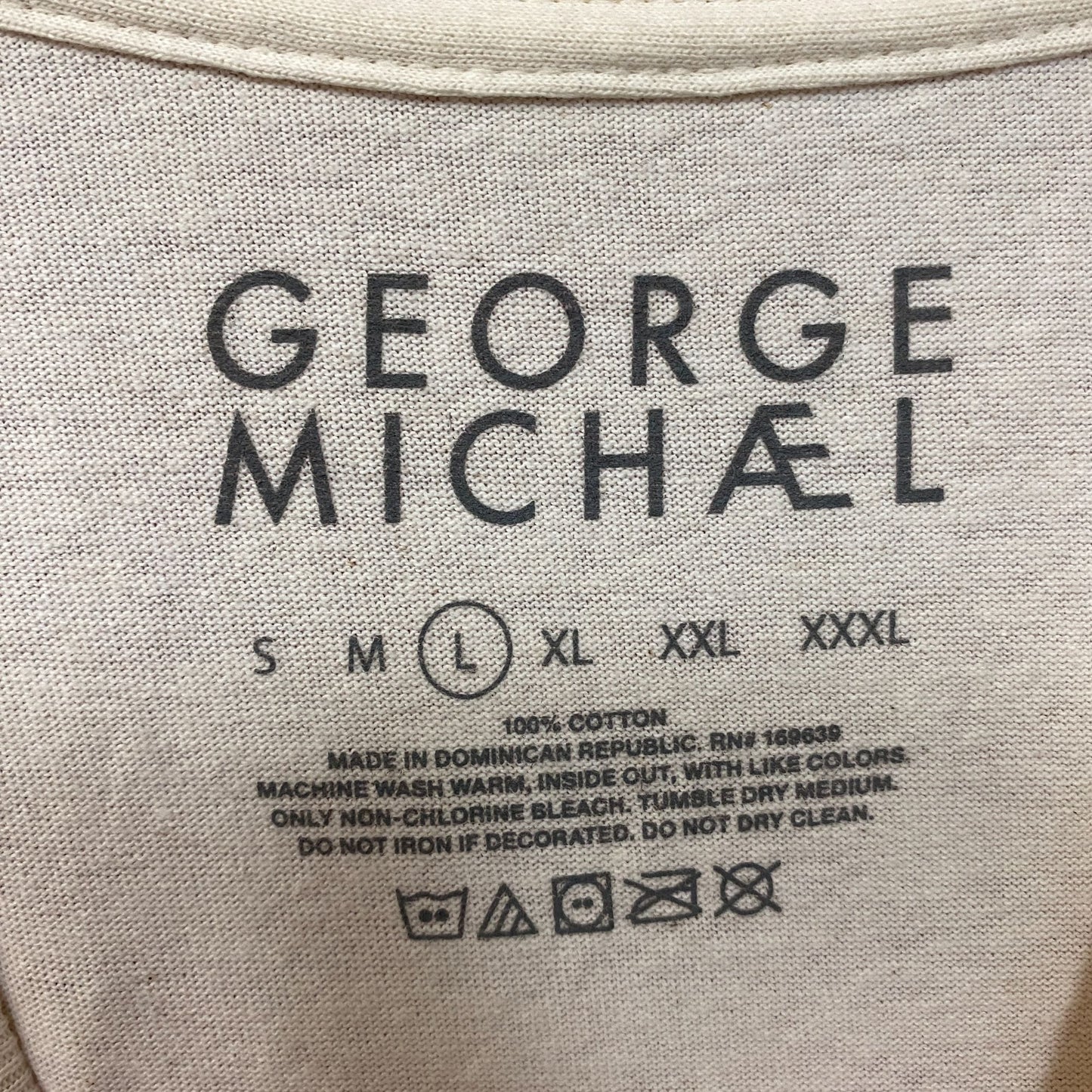 George Michael Last Christmas Portrait T-Shirt Large