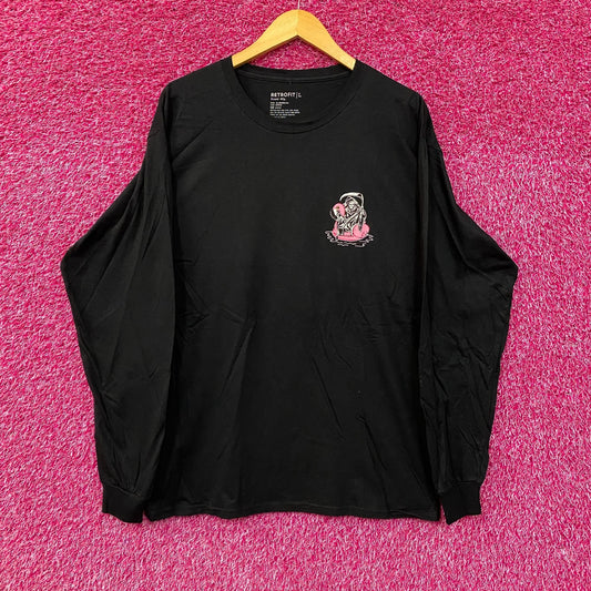 You’ll Float Too Grim Reaper Flamingo Floatie Long Sleeve L