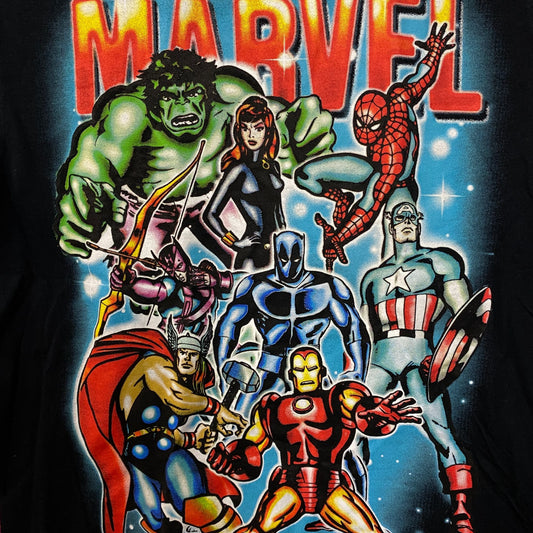 Marvel Superheroes Logo Graphic T-Shirt Small