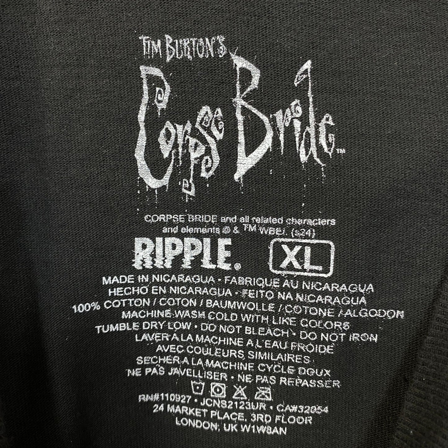 Tim Burton's Corpse Bride Emily The Corpse Bride Tee XL