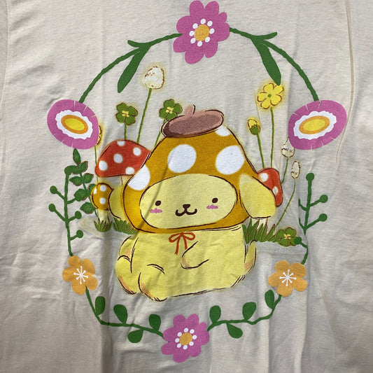 Pompompurin Garden Flowers Tshirt size large