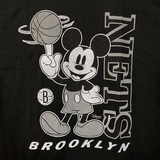 Junk Food Brooklyn Nets Disney Vintage Mickey Baller T-Shirt Medium
