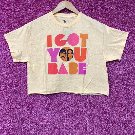 Sonny and Cher I Got You Babe Crop top Size Small