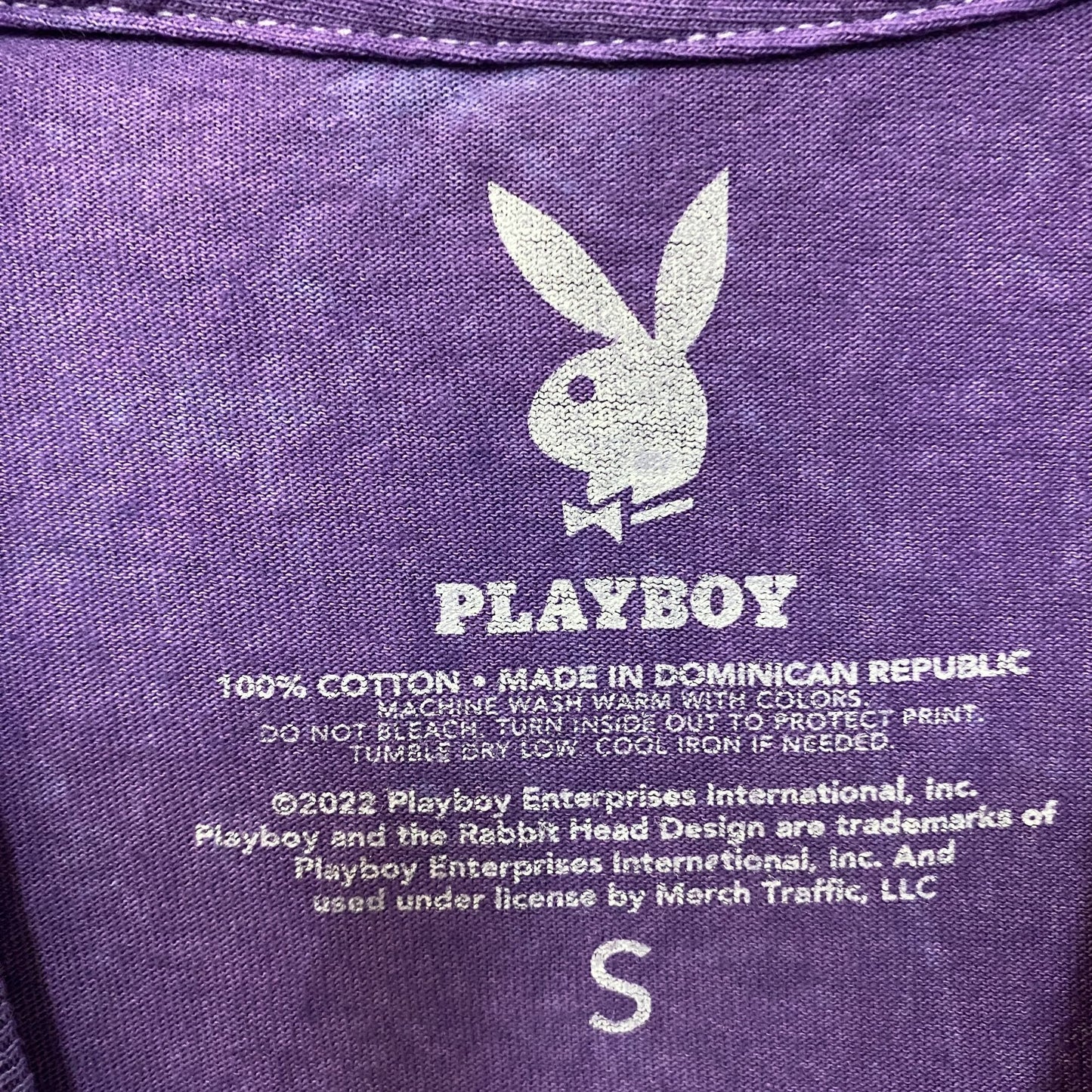 Playboy Logo retro Vtg Wash Size Small