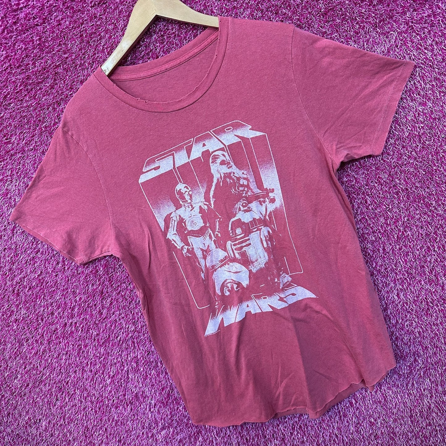 Star Wars C3PO R2D2 Chewbacca BB8 Oversized Women’s Tee L