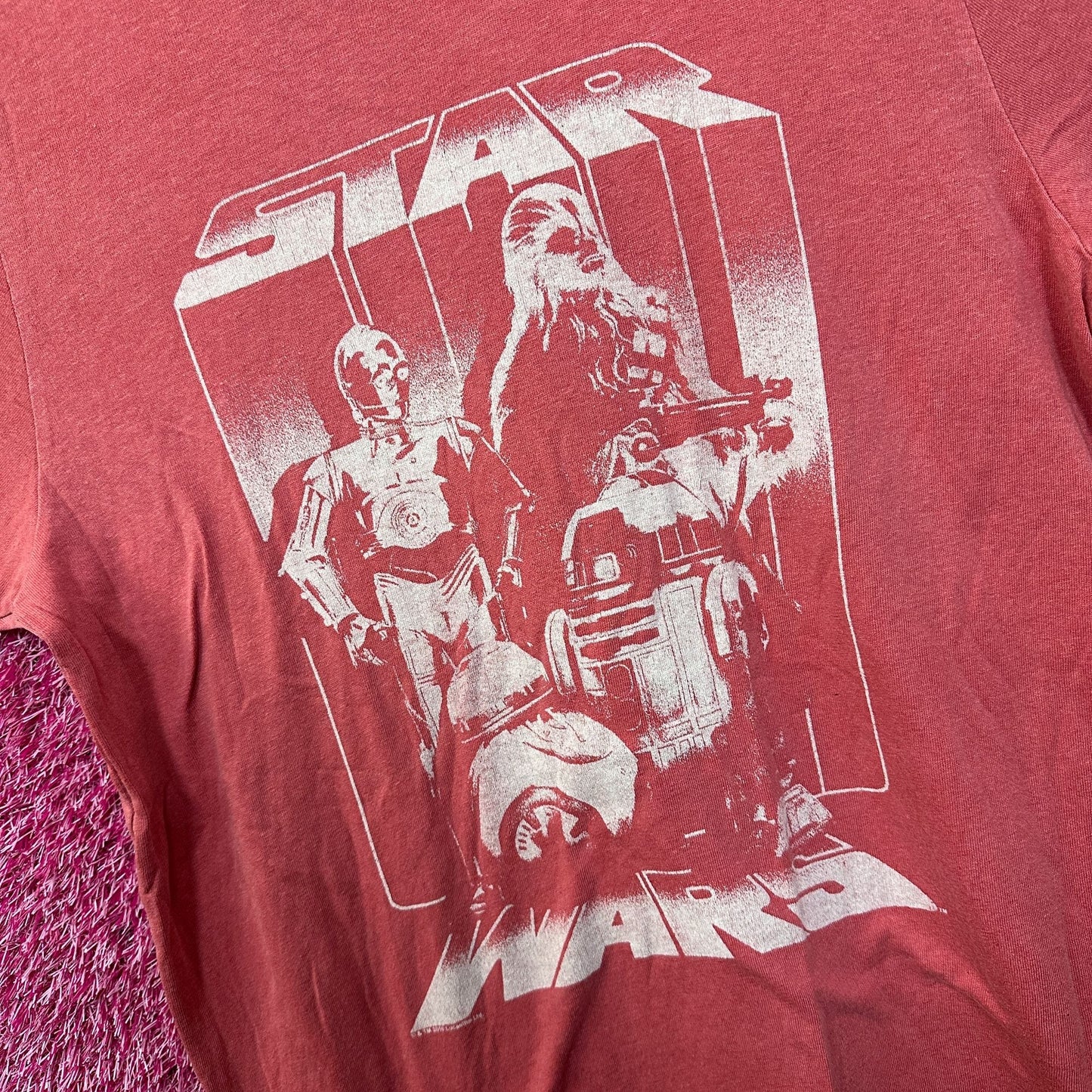 Star Wars C3PO R2D2 Chewbacca BB8 Oversized Women’s Tee L